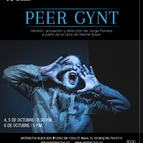 Poster for the theatrical production, Peer Gynt 