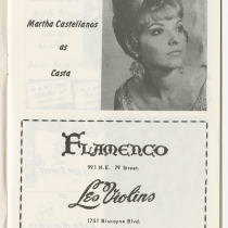 Program for the theatrical production, La verbena de la paloma"