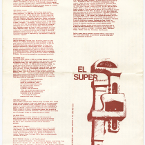 Playbill for the production, "El super" (The super)