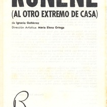 Program for the theatrical production, Kunene