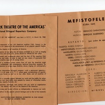 Program for the Theatrical Production, El velorio de Pachencho