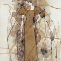 Costume design drawings for the production, Ana