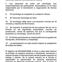 Call for the festival, XVII Festival Latinoamericano del Monólogo