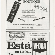 Playbill for the production, "La dama de las camelias"