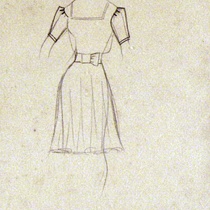 Costume design drawings for the theatrical production, Un tranvía llamado deseo