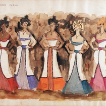 Costume designs for the theatrical production, Requiem por Yarini