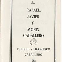 Program for the production, "El sonido de la música"