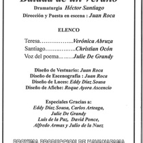 Program for the theatrical production, Balada de un verano