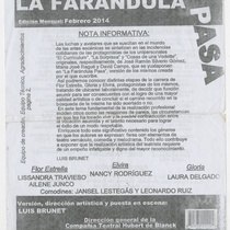 Program for the production "La farándula pasa"