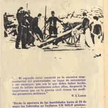 Program for the theatrical production, Los días de la Comuna