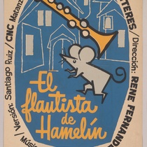 Poster for the production, "El flautista de Hamelín"