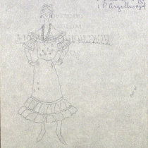 Costume design for the theatrical production, Las vacas gordas