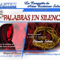 Poster for the theatrical production, Palabras en silencio