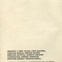 Program for the production, Rita Montaner in memoriam