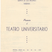 Program for the productions, "Pan viejo" and "Tierra"