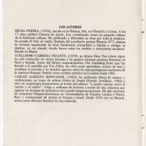 Program for the production, "Estampas de la novelística cubana"