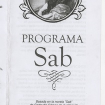 Program for the theatrical production, Sab