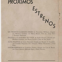 Program for the production, "Marea de otoño"