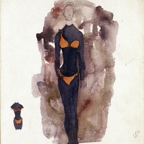 Costume Design Drawings (1-20) for the production, "Oh, la gente"