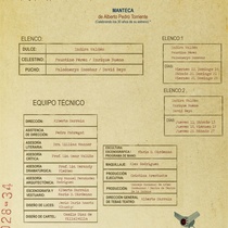 Program for the theatrical production, Manteca (La Habana, 2024)