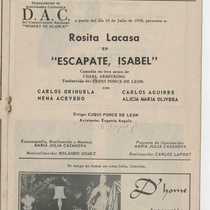 Program for the production, "Escápate, Isabel"