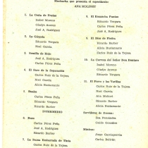 Program for the production, "Entremeses japoneses"