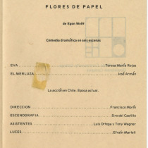 Program for the production, "Flores de papel"