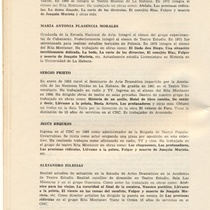 Program for the theatrical production, Doña Rosita la soltera