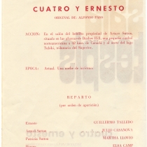 Program for the production, "Cuatro y Ernesto"