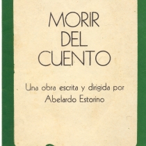 Program for the theatrical production, Morir del cuento (Teatro Estudio)