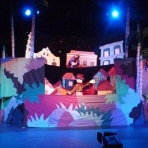 Photograph of the theatrical production, Romance en Charco Seco