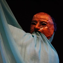 Photographs of the theatrical production, Huevos (1-18)