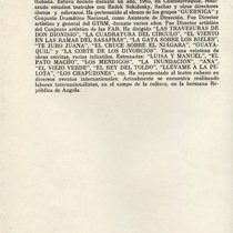 Program for the theatrical production, La casa del marinero