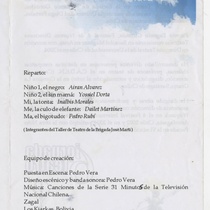 Program for the production "Niño pecado"