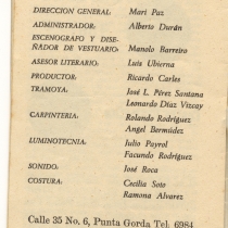 Program for the production, "Muchacho de oro"