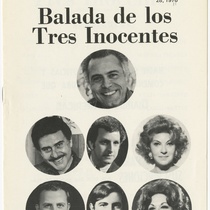 Program for the production, "Balada de los tres inocentes"