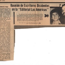 Press clipping for Reunión de escritores disidentes