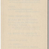 Program for the theatrical production, Mulato