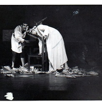 Photographs of Alberto Sarraín and Susana Alonson in the theatrical production, Flores de papel