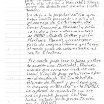 Letter from Francisco Morín to Carlos Espinosa, 1998