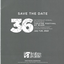 Program for the festival, 35th International Hispanic Theatre Festival of Miami