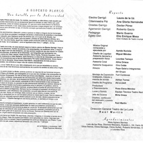 Program for the production, "Electra Garrigó" 1997