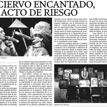 Press clipping of El Ciervo Encantado