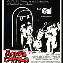 Poster for the theatrical production, Santa Camila de La Habana Vieja