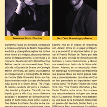 Program for the theatrical production, La muerte de un viajante