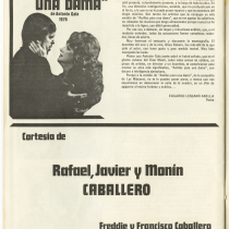 Souvenir Program, Teatro Las Máscaras (1976)