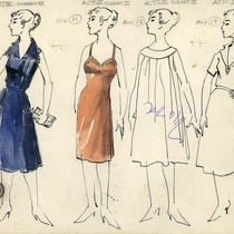 Costume designs for the theatrical production, "Aire frío"