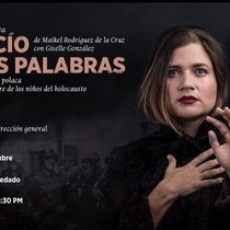 Poster for the theatrical production, El vacío en las palabras