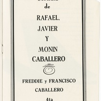 Program for the production, "La zorra y las uvas"