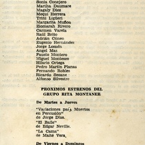 Program for the theatrical production, La moral de la Sra. Dulska